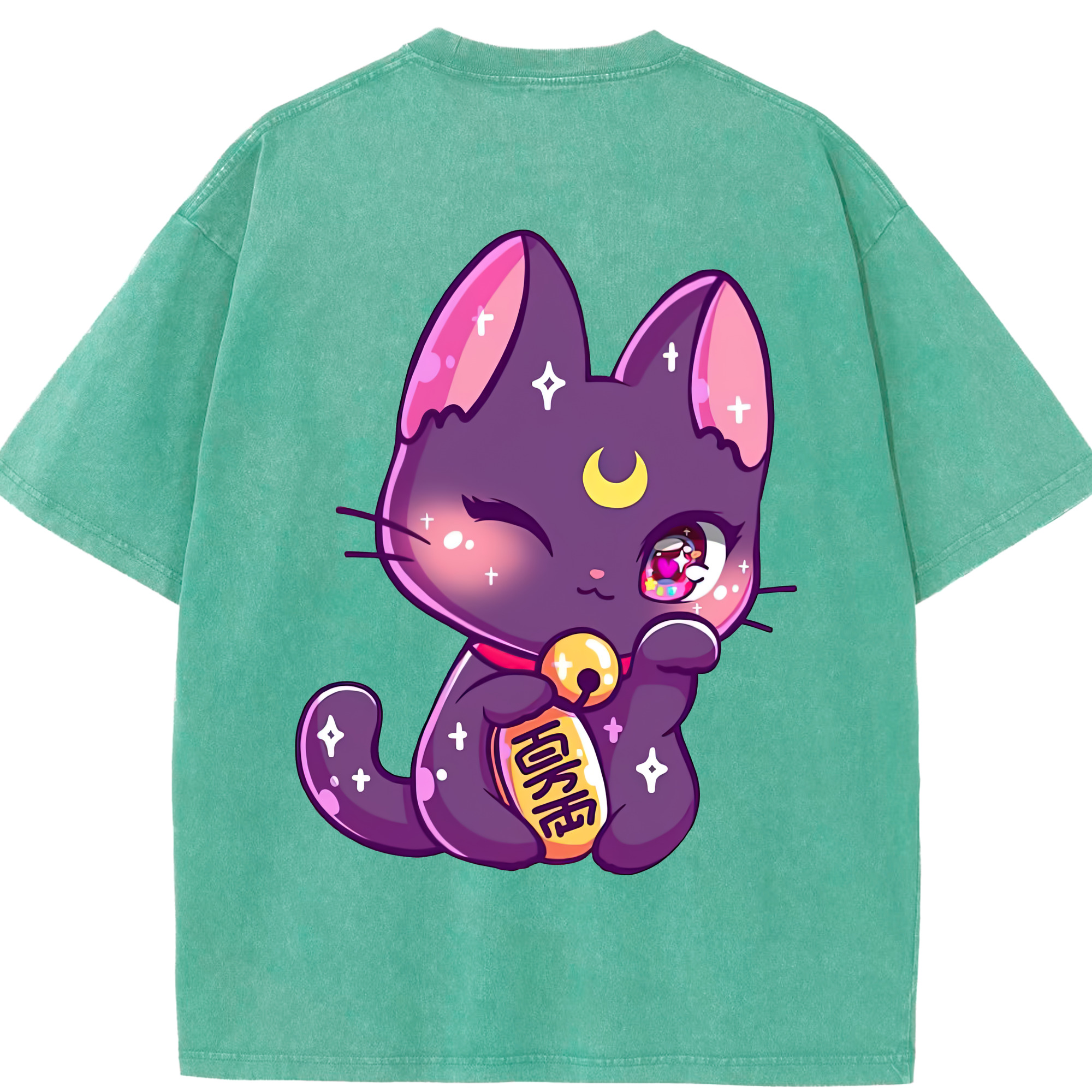 （画像用） 美少女戦士セーラームーン Sailor Moon 綿100% ヴィンテージ風 半袖Tシャツ（背面プリント）